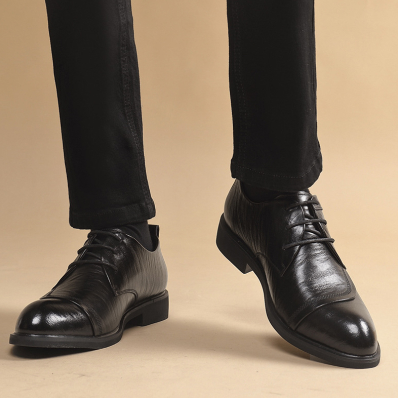 Men'S Formal Party Wear Shoes - أحذية أكسفورد جلدية بتفاصيل مسامير معدنية،