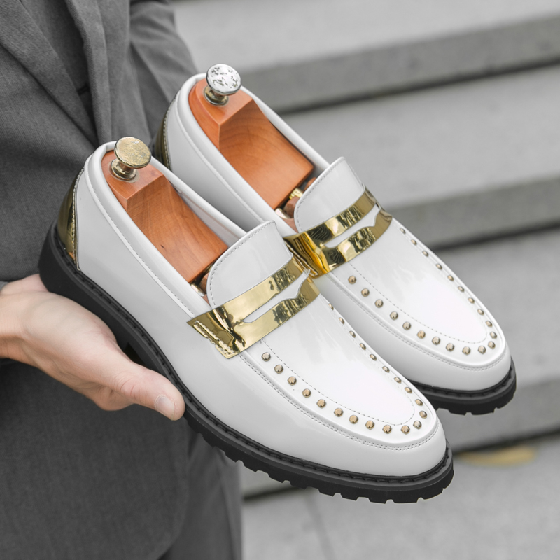 Men'S Formal Party Wear Shoes - الرجال المألوف المتسكعون بولي سميكة سوليد