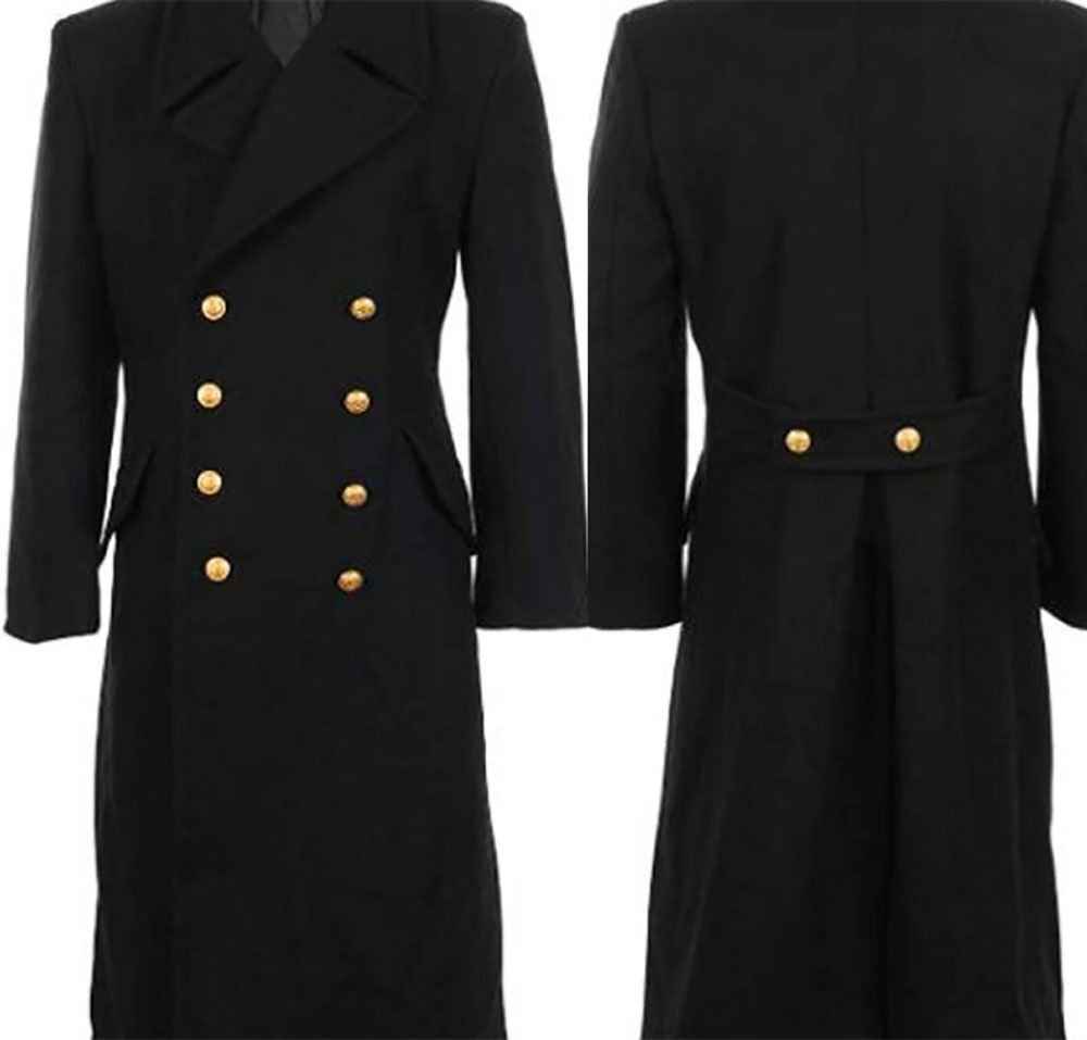 Large Men Formal Wear - معاطف كلاسيكية سوداء للرجال معاطف مزيج
