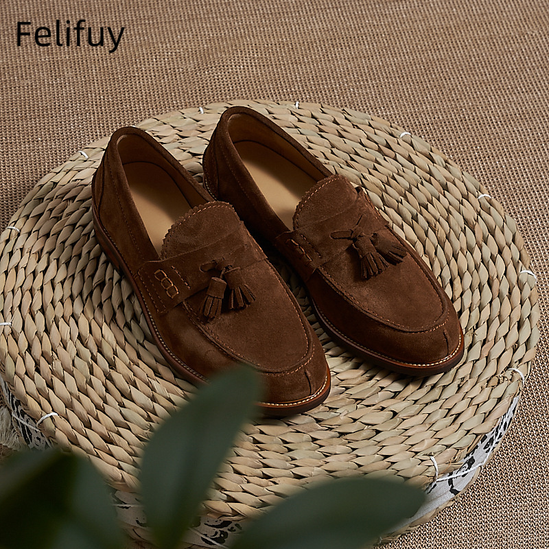 Men'S Formal Party Wear Shoes - أحذية رجالية جديدة بنية اللون بدون