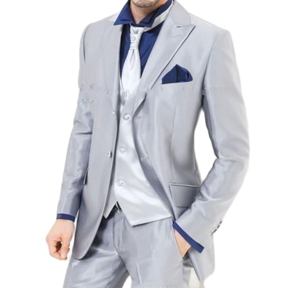 العرف الفضة لامعة الساتان الرج - مراجعة Men Formal Wear For Dinner وسعره