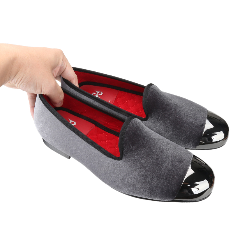 حذاء بيرجتار رمادي مخملي سهل ا - مراجعة Men'S Formal Wear Slippers وسعره