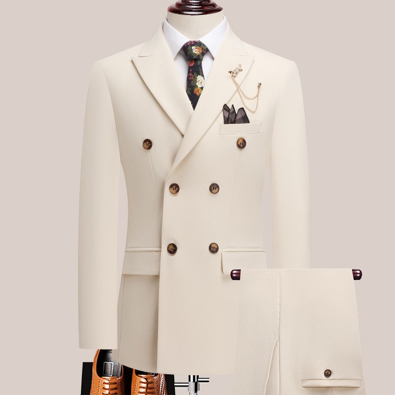 طقم بدلة رجالي فاخر أبيض غامق  - مراجعة Men Formal Wear For Dinner وسعره