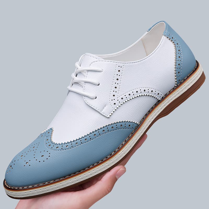 أحذية أكسفورد رجالية بيضاء وزر - مراجعة Men Formal Wear Shoes وسعره