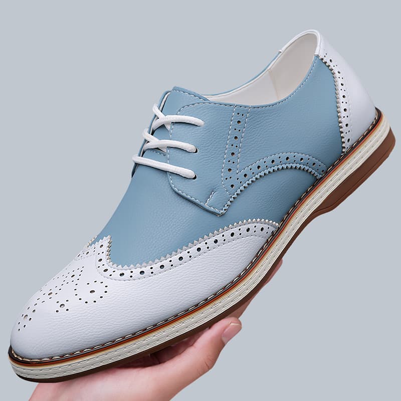 أحذية أكسفورد رجالية بيضاء وزر - مراجعة Men Formal Wear Shoes وسعره