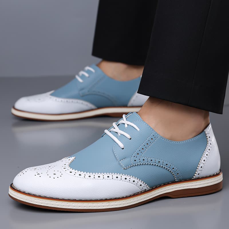 أحذية أكسفورد رجالية بيضاء وزر - مراجعة Men Formal Wear Shoes وسعره
