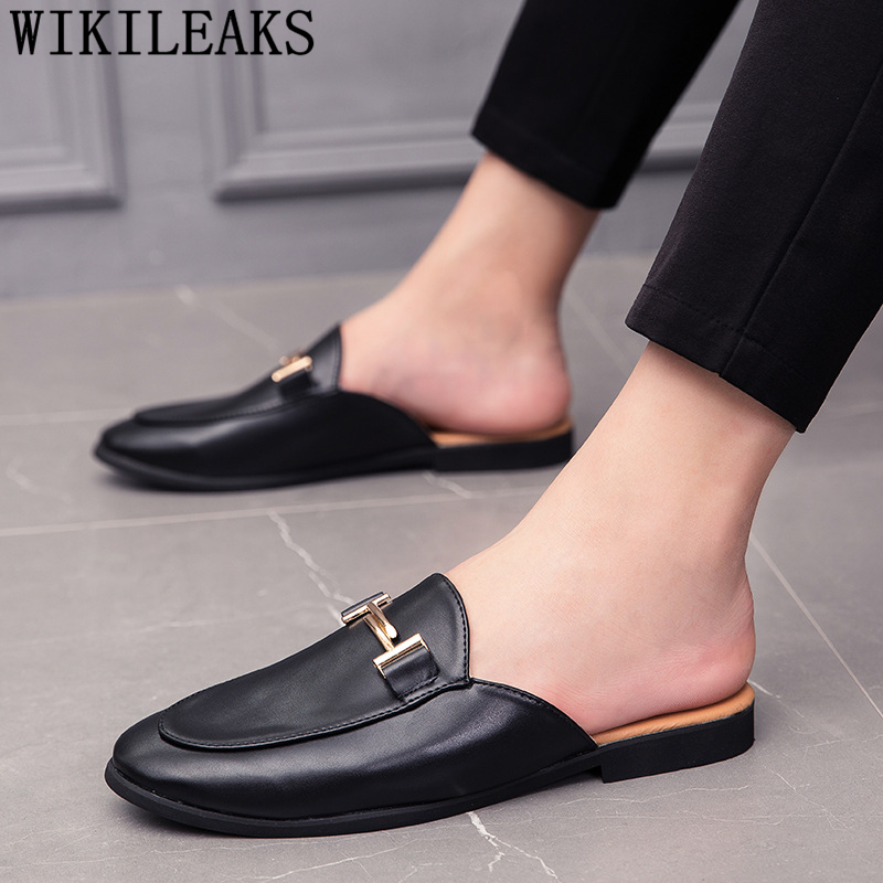 حذاء رجالي أسود جلدي بدون كعب، - مراجعة Men Formal Wear Shoes وسعره