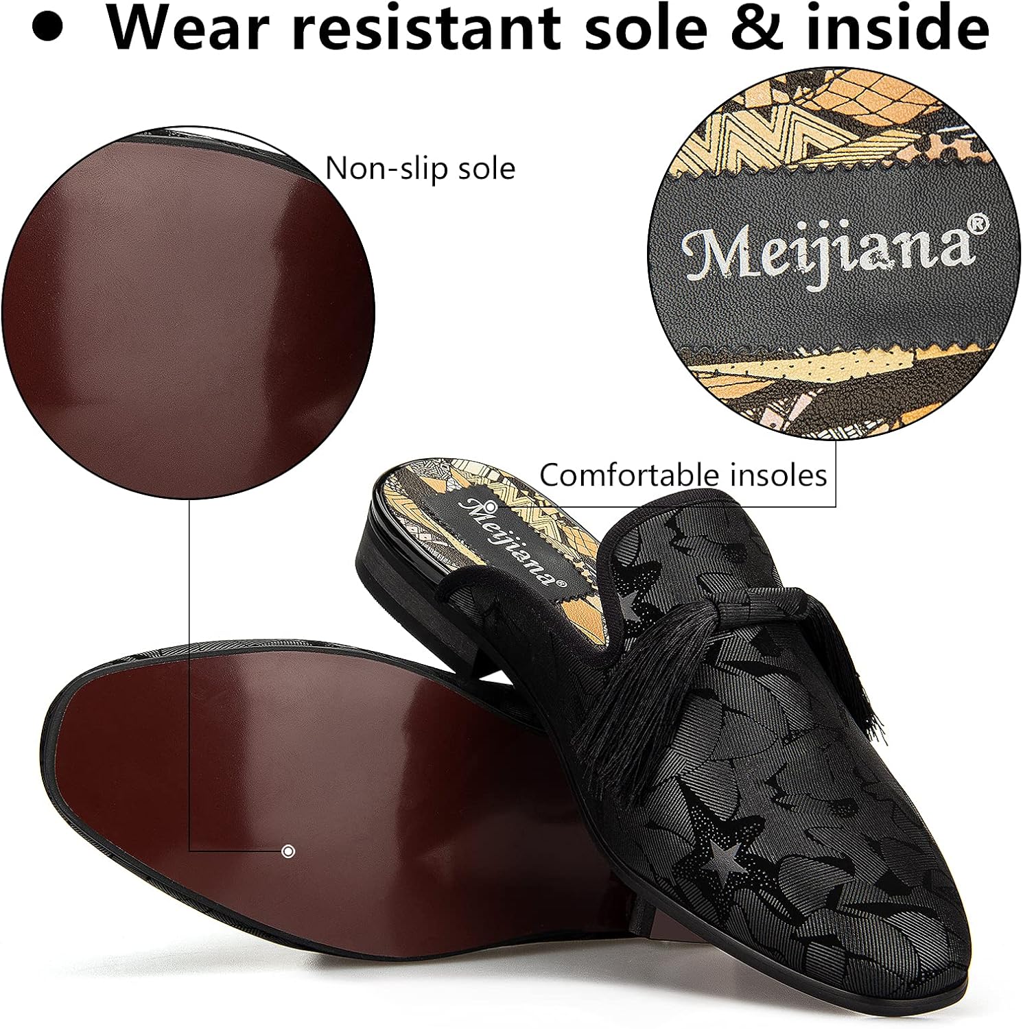 شباشب رجالية بدون كعب من الجلد - مراجعة Men'S Formal Wear Slippers وسعره