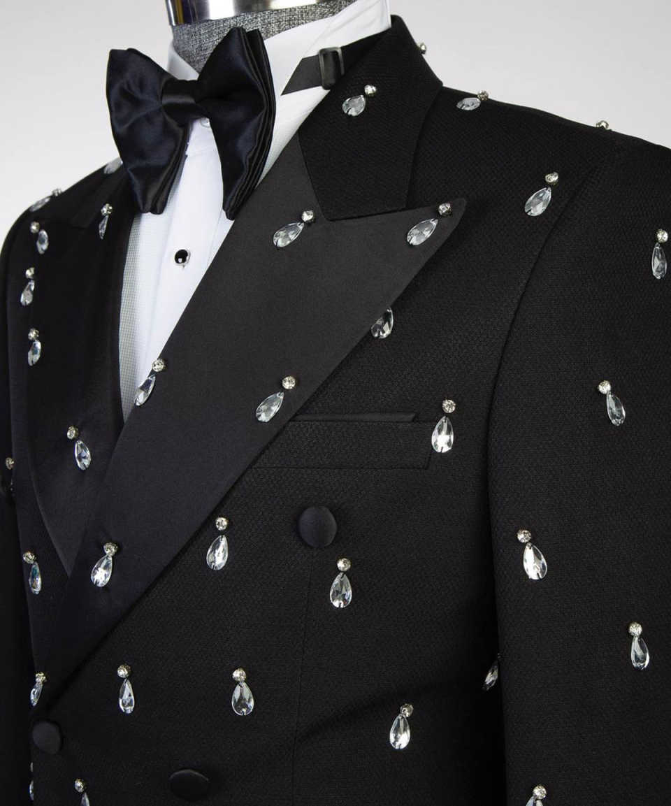 كبير كريستال العريس الزفاف الب - مراجعة Large Men Formal Wear وسعره