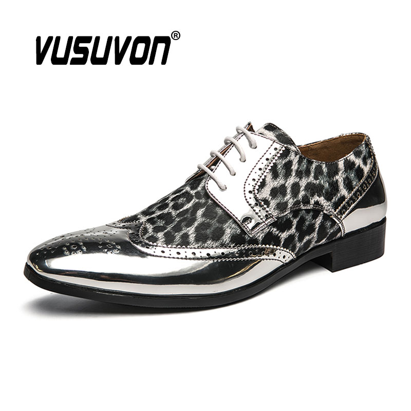حذاء ديربي رجالي بطبعة جلد الف - مراجعة Men Formal Wear Shoes وسعره