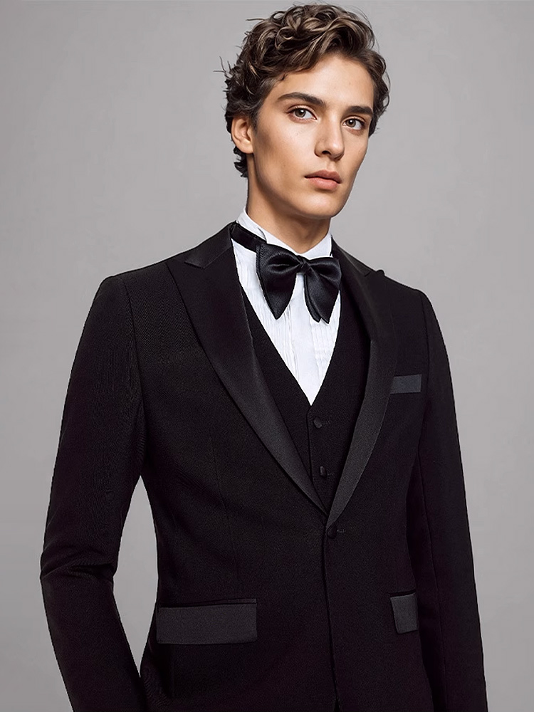 طقم بدلات رجالي فاخر أسود ملاب - مراجعة Men Formal Wear For Dinner وسعره