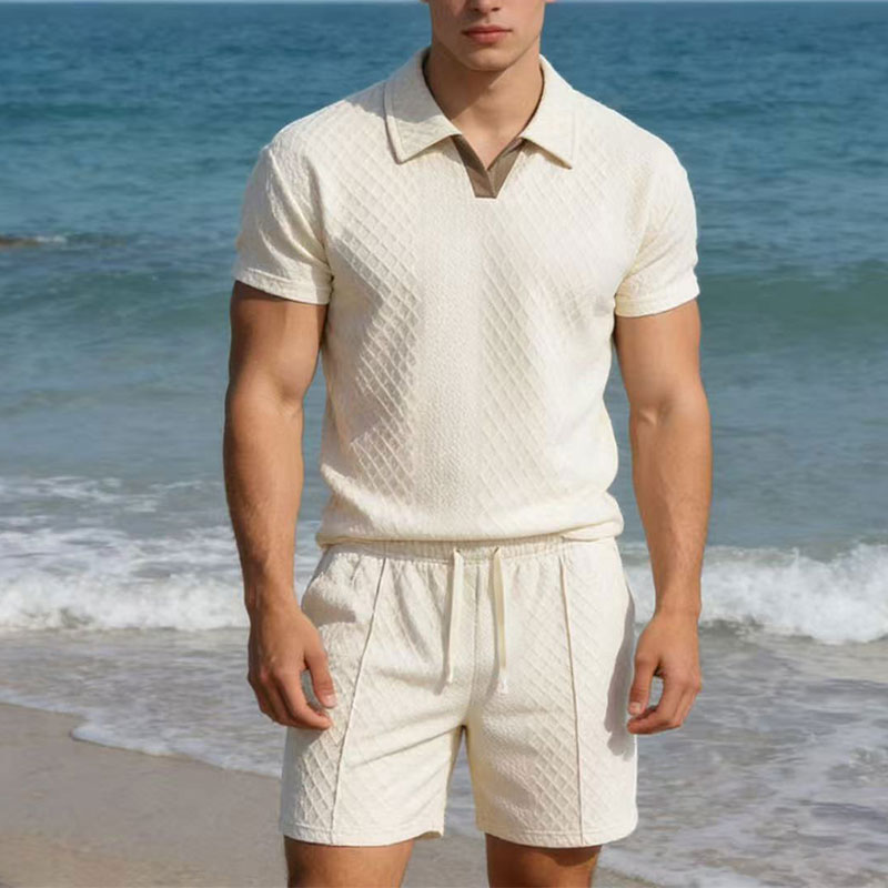 طقم رجالي صيفي 2026 بوزن 100 ك - مراجعة Slim Fit Suit Set وسعره
