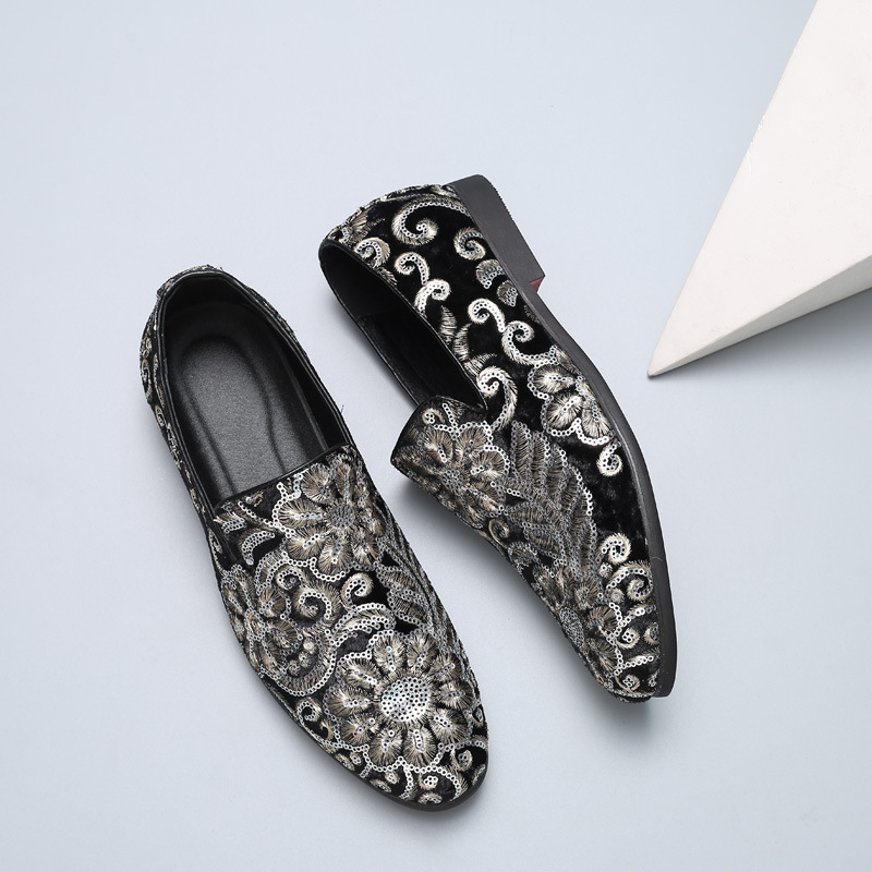 أحذية رجالية مخملية مطرزة بالل - مراجعة Men'S Formal Wear Slippers وسعره
