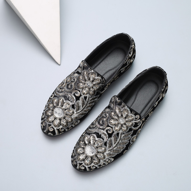 أحذية رجالية مخملية مطرزة بالل - مراجعة Men'S Formal Wear Slippers وسعره